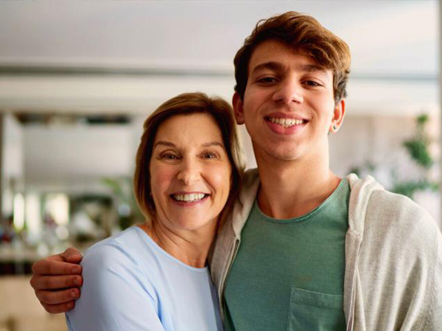 Boy with host mum